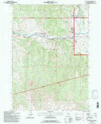Flag Peak Wyoming Historical topographic map, 1:24000 scale, 7.5 X 7.5 Minute, Year 1991