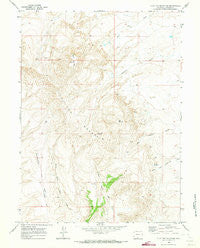 Flat Top Mountain Wyoming Historical topographic map, 1:24000 scale, 7.5 X 7.5 Minute, Year 1970