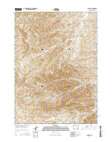 Fly Draw Wyoming Current topographic map, 1:24000 scale, 7.5 X 7.5 Minute, Year 2015