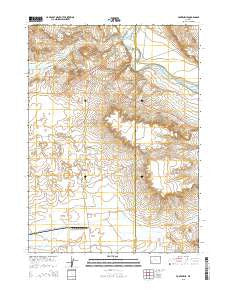 Fontenelle Wyoming Current topographic map, 1:24000 scale, 7.5 X 7.5 Minute, Year 2015