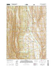 Fontenelle Basin Wyoming Current topographic map, 1:24000 scale, 7.5 X 7.5 Minute, Year 2015