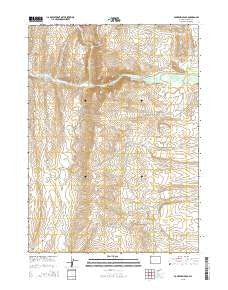 Fontenelle Gap Wyoming Current topographic map, 1:24000 scale, 7.5 X 7.5 Minute, Year 2015