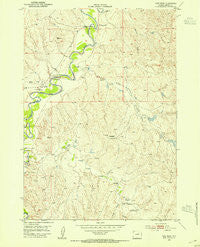 Fort Reno Wyoming Historical topographic map, 1:24000 scale, 7.5 X 7.5 Minute, Year 1953