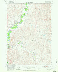 Fort Reno Wyoming Historical topographic map, 1:24000 scale, 7.5 X 7.5 Minute, Year 1953