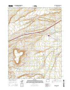 Fort Bridger Wyoming Current topographic map, 1:24000 scale, 7.5 X 7.5 Minute, Year 2015