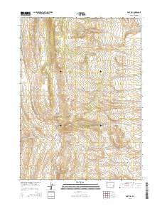 Fort Hill Wyoming Current topographic map, 1:24000 scale, 7.5 X 7.5 Minute, Year 2015