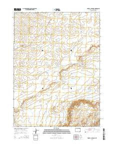 Fort La Clede NE Wyoming Current topographic map, 1:24000 scale, 7.5 X 7.5 Minute, Year 2015