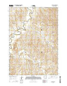 Fort Reno Wyoming Current topographic map, 1:24000 scale, 7.5 X 7.5 Minute, Year 2015