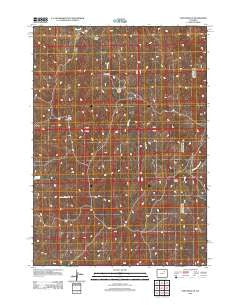 Fort Reno SE Wyoming Historical topographic map, 1:24000 scale, 7.5 X 7.5 Minute, Year 2012