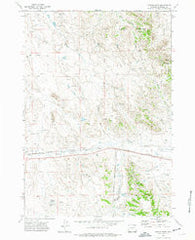 Fortin Draw Wyoming Historical topographic map, 1:24000 scale, 7.5 X 7.5 Minute, Year 1971
