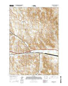 Fortin Draw Wyoming Current topographic map, 1:24000 scale, 7.5 X 7.5 Minute, Year 2015