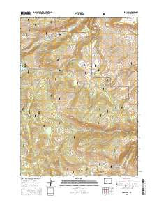 Fossil Hill Wyoming Current topographic map, 1:24000 scale, 7.5 X 7.5 Minute, Year 2015