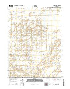 Fourmile Knoll Wyoming Current topographic map, 1:24000 scale, 7.5 X 7.5 Minute, Year 2015