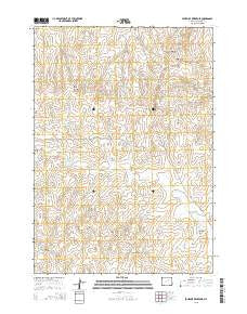 Fourmile Reservoir Wyoming Current topographic map, 1:24000 scale, 7.5 X 7.5 Minute, Year 2015