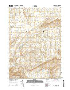 Fourmile Ridge Wyoming Current topographic map, 1:24000 scale, 7.5 X 7.5 Minute, Year 2015