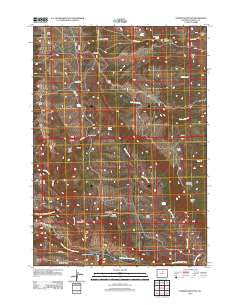 Fraker Mountain Wyoming Historical topographic map, 1:24000 scale, 7.5 X 7.5 Minute, Year 2012