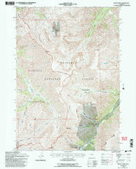 Francs Peak Wyoming Historical topographic map, 1:24000 scale, 7.5 X 7.5 Minute, Year 1991