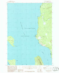 Frank Island Wyoming Historical topographic map, 1:24000 scale, 7.5 X 7.5 Minute, Year 1986