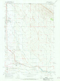 Frannie Wyoming Historical topographic map, 1:24000 scale, 7.5 X 7.5 Minute, Year 1966