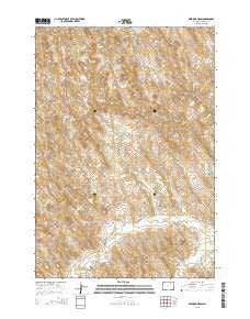 Fredrick Draw Wyoming Current topographic map, 1:24000 scale, 7.5 X 7.5 Minute, Year 2015