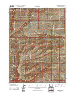 Freighter Gap Wyoming Historical topographic map, 1:24000 scale, 7.5 X 7.5 Minute, Year 2012