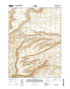Freighter Gap Wyoming Current topographic map, 1:24000 scale, 7.5 X 7.5 Minute, Year 2015