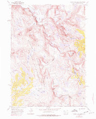 Fremont Peak South Wyoming Historical topographic map, 1:24000 scale, 7.5 X 7.5 Minute, Year 1968