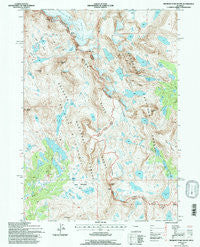 Fremont Peak South Wyoming Historical topographic map, 1:24000 scale, 7.5 X 7.5 Minute, Year 1991