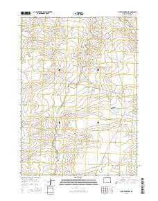 Fuller Reservoir Wyoming Current topographic map, 1:24000 scale, 7.5 X 7.5 Minute, Year 2015