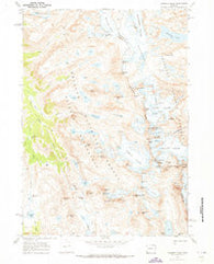Gannett Peak Wyoming Historical topographic map, 1:24000 scale, 7.5 X 7.5 Minute, Year 1968
