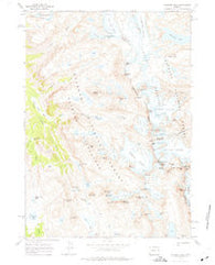 Gannett Peak Wyoming Historical topographic map, 1:24000 scale, 7.5 X 7.5 Minute, Year 1968