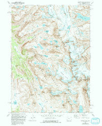 Gannett Peak Wyoming Historical topographic map, 1:24000 scale, 7.5 X 7.5 Minute, Year 1968
