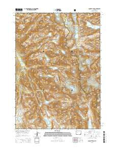 Gannett Peak Wyoming Current topographic map, 1:24000 scale, 7.5 X 7.5 Minute, Year 2015