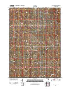 Garland Draw Wyoming Historical topographic map, 1:24000 scale, 7.5 X 7.5 Minute, Year 2012