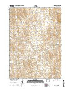 Garland Draw Wyoming Current topographic map, 1:24000 scale, 7.5 X 7.5 Minute, Year 2015