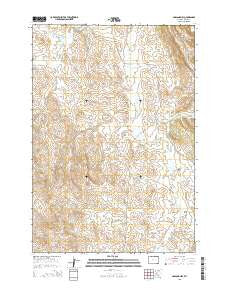 Garland Hill Wyoming Current topographic map, 1:24000 scale, 7.5 X 7.5 Minute, Year 2015