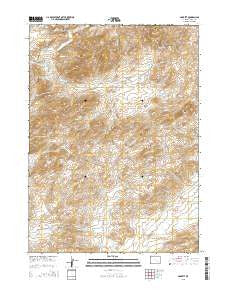 Garrett Wyoming Current topographic map, 1:24000 scale, 7.5 X 7.5 Minute, Year 2015