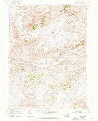 Garrett Wyoming Historical topographic map, 1:24000 scale, 7.5 X 7.5 Minute, Year 1968
