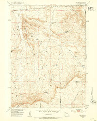 Gas Hills Wyoming Historical topographic map, 1:24000 scale, 7.5 X 7.5 Minute, Year 1952