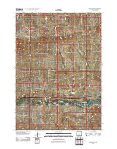 Gates Butte Wyoming Historical topographic map, 1:24000 scale, 7.5 X 7.5 Minute, Year 2012