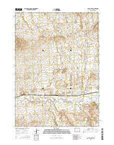 Gates Butte Wyoming Current topographic map, 1:24000 scale, 7.5 X 7.5 Minute, Year 2015