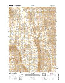 Gillam Draw West Wyoming Current topographic map, 1:24000 scale, 7.5 X 7.5 Minute, Year 2015
