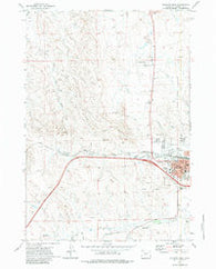 Gillette West Wyoming Historical topographic map, 1:24000 scale, 7.5 X 7.5 Minute, Year 1971