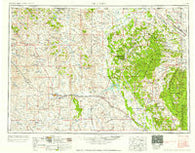 Gillette Wyoming Historical topographic map, 1:250000 scale, 1 X 2 Degree, Year 1958
