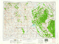 Gillette Wyoming Historical topographic map, 1:250000 scale, 1 X 2 Degree, Year 1958
