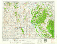 Gillette Wyoming Historical topographic map, 1:250000 scale, 1 X 2 Degree, Year 1962