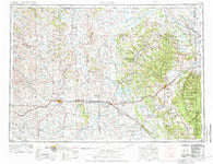 Gillette Wyoming Historical topographic map, 1:250000 scale, 1 X 2 Degree, Year 1955