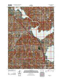 Glendo Wyoming Historical topographic map, 1:24000 scale, 7.5 X 7.5 Minute, Year 2012