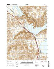 Glendo Wyoming Current topographic map, 1:24000 scale, 7.5 X 7.5 Minute, Year 2015