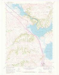 Glendo Wyoming Historical topographic map, 1:24000 scale, 7.5 X 7.5 Minute, Year 1961